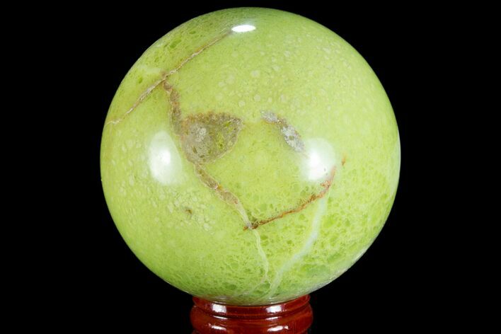 Polished Green Opal Sphere - Madagascar #78775